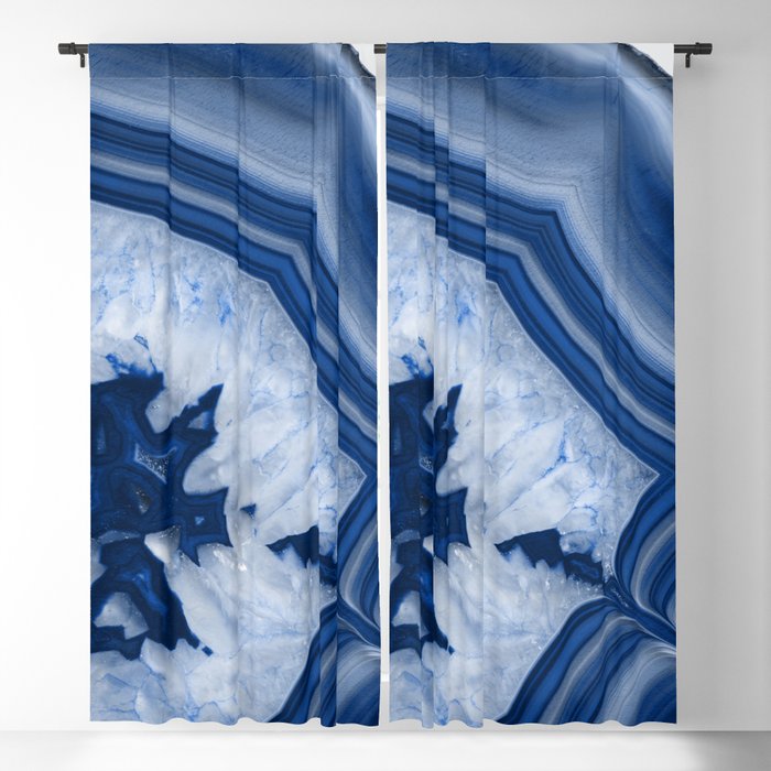 Blue Agate Chic #2a #gem #decor #art #society6 Blackout Curtain