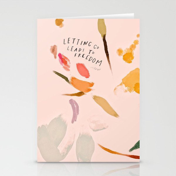 "Letting Go Leads To Freedom." Stationery Cards