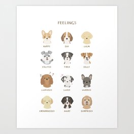 Feelings Chart Art Print