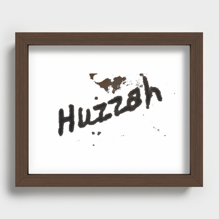 DadHuzzahHandwriting Recessed Framed Print