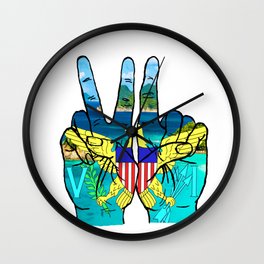 VI island hands Wall Clock
