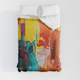 Mid Century Colorful Abstract Duvet Cover