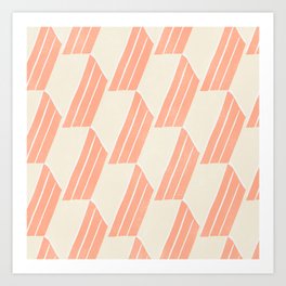 minimalist series: pink hex tiles Art Print