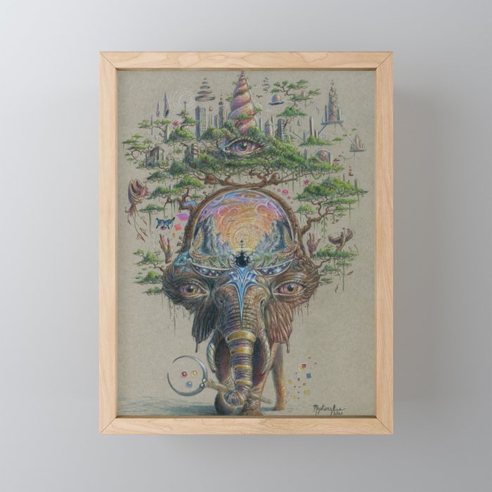 Elephantis Futuris Framed Mini Art Print