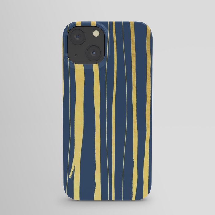 Vertical Living Navy and Gold iPhone Case