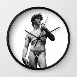 David Sculpture Wall Clock | Statue, Italy, Nude, Michelangelo, Sculpture, Body, David, Masterpiece, Graphicdesign, Classical 