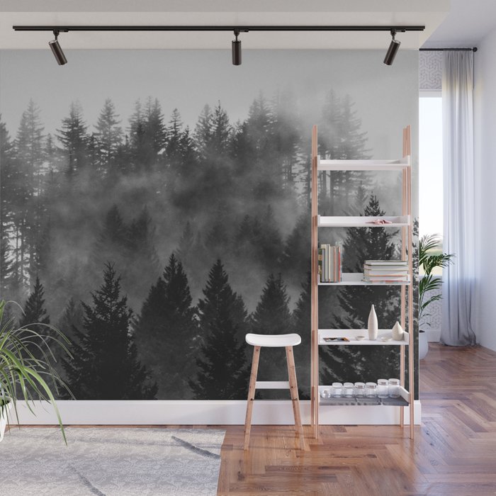 Charcoal Forest Fog - 26/365 Wall Mural