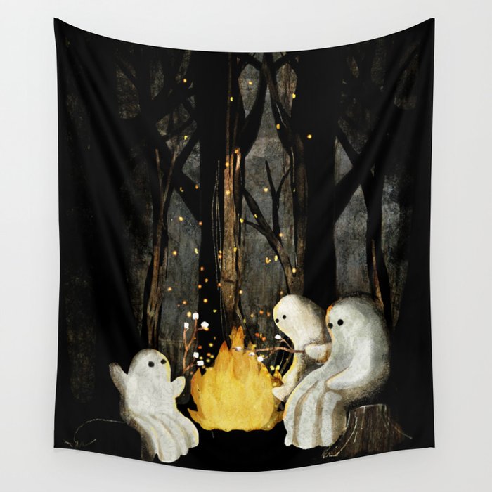 Marshmallows and ghost stories Wall Tapestry