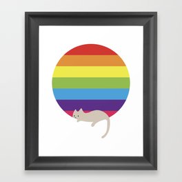 Cat Sun Pride Framed Art Print
