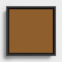 Milk Chocolate Brown Framed Canvas