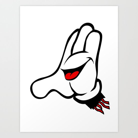 Smiling Hand Art Print