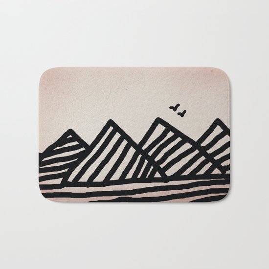 Sky Moutain Birds Bath Mat
