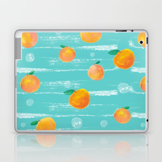orange dots Laptop & iPad Skin