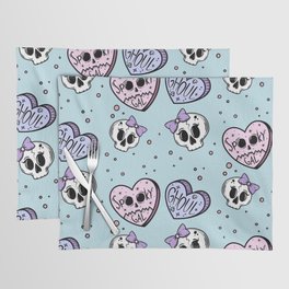 Spooky Gal in baby blue Placemat