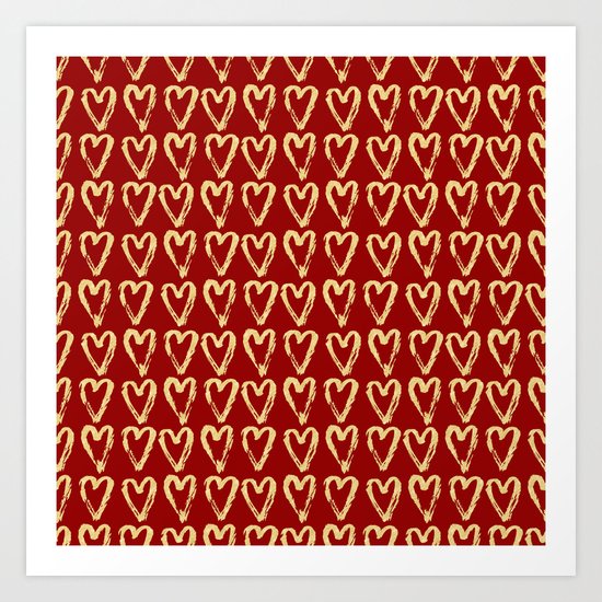 Hearts Of Gold Art Print