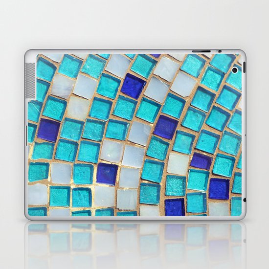 Blue Tiles - an abstract photograph. Laptop & iPad Skin