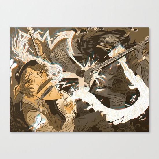 Folk vs. Metal Canvas Print