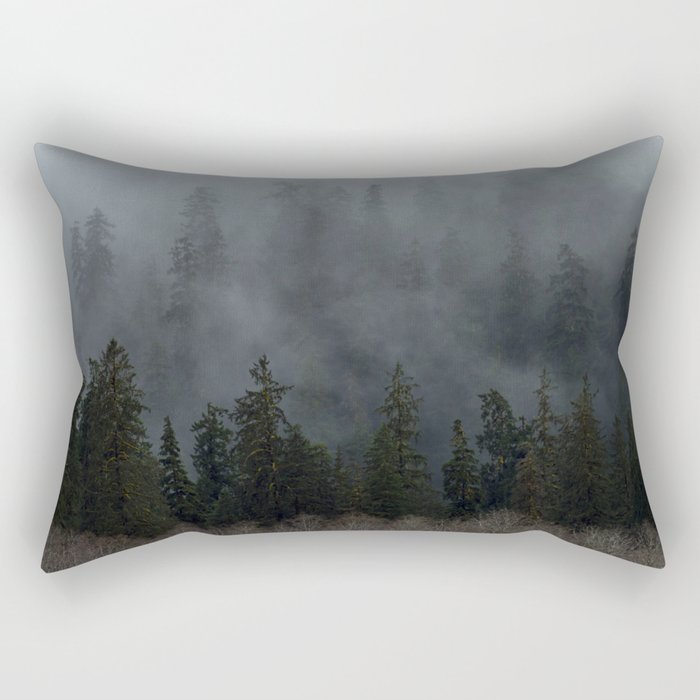Foggy Forest Rectangular Pillow