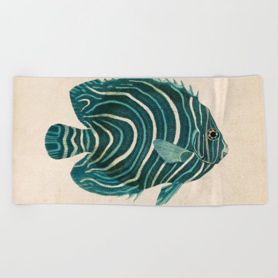Green Fish Beach Towel