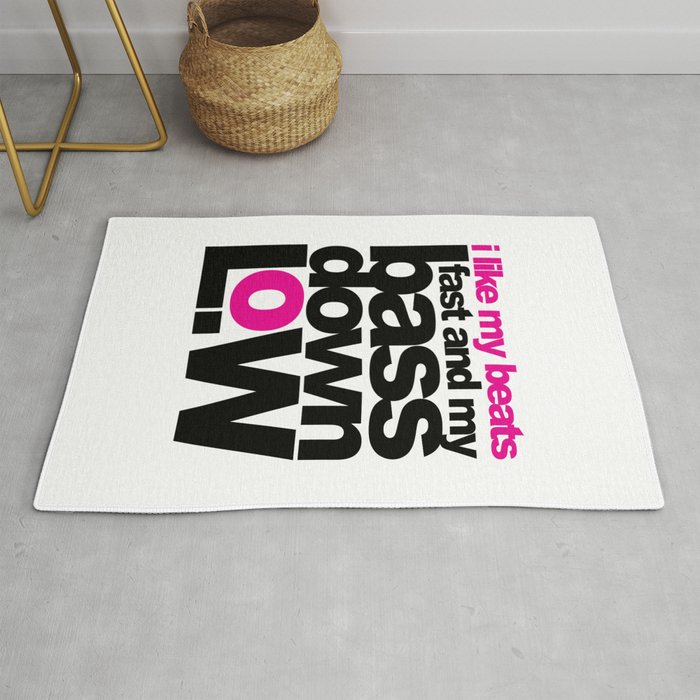 Bass Down Low Music Quote Rug By Thepatternpalace Society6