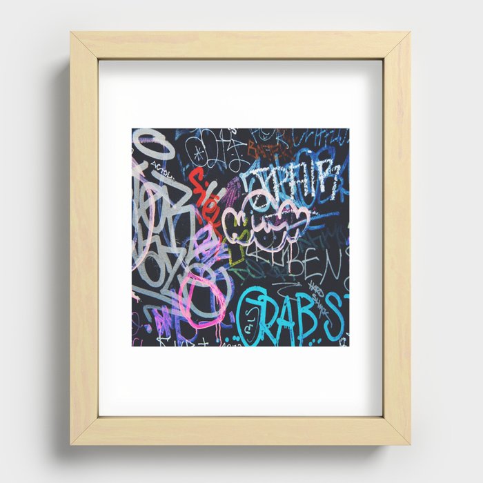Graffiti Writing Recessed Framed Print