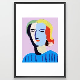 Hildr - Modern Abstract Female Portrait Framed Art Print