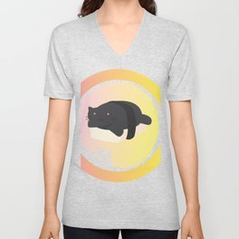 Sushi Cat  V Neck T Shirt
