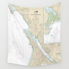 Bodega and Tomales Bay California Nautical Chart 18643 Wall Tapestry