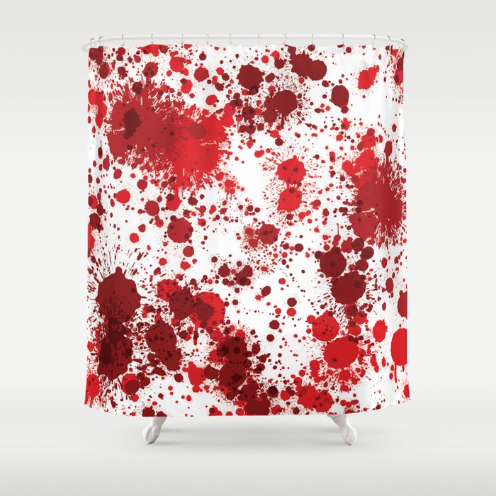 Blood Splatter Shower Curtain By, Shower Curtain Blood