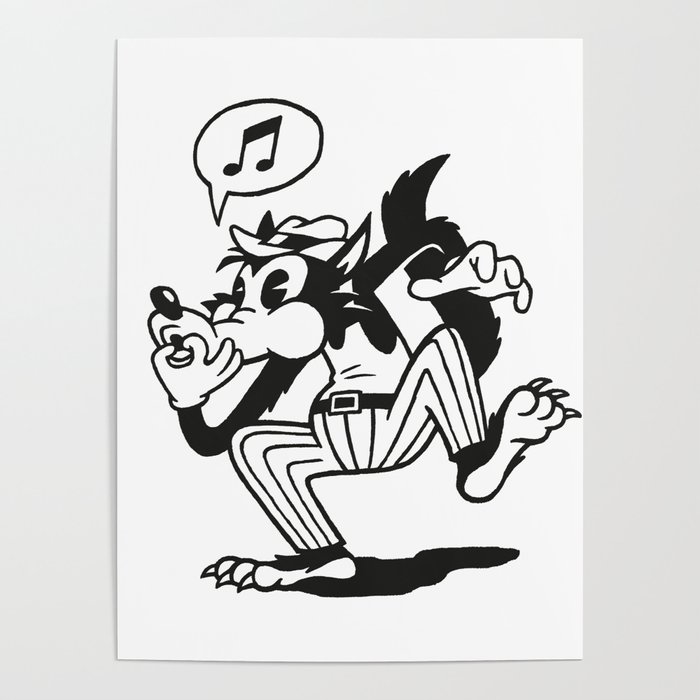 Wolf Whistle Poster by Huff-n-Puff | Society6