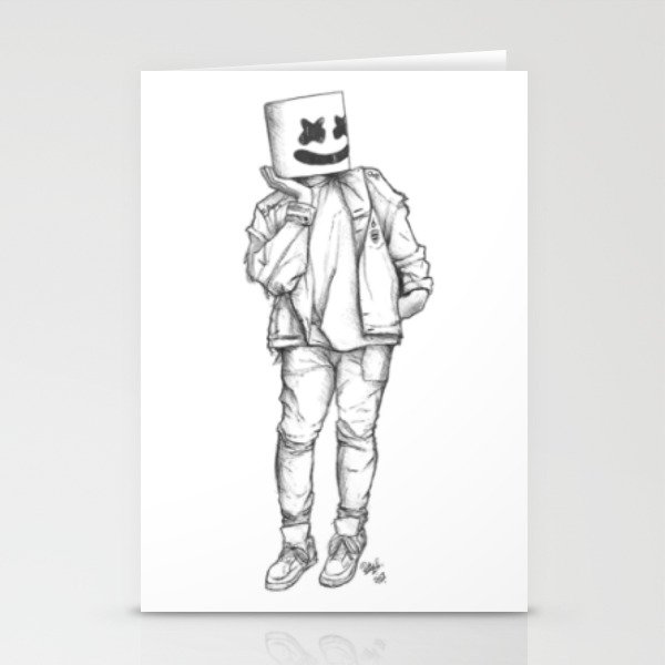 Marshmello Stationery Cards by  | Society6