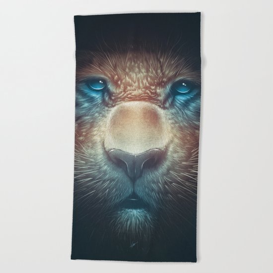 Red Tiger Beach Towel