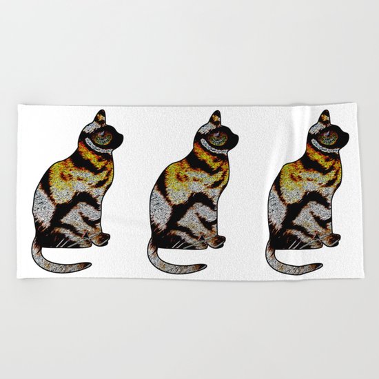 CAT TIGER Beach Towel