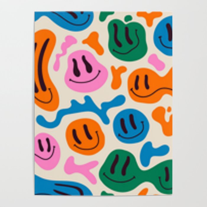 liquid smiley face Poster