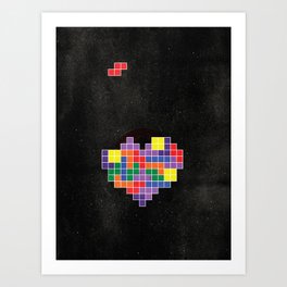 Tetris Love Art Print