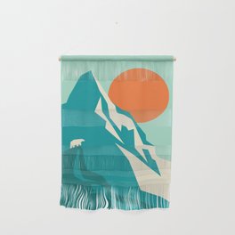 As the sun rises over the peak Wall Hanging