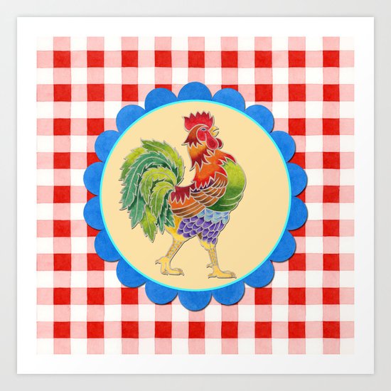Rise and Shine Rooster Art Print