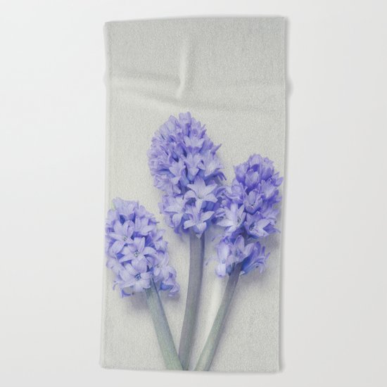 Bright Lilac Hyacinths Beach Towel