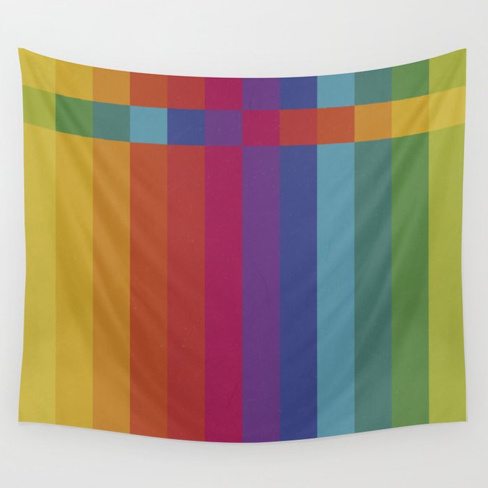 The Color Wheel / Rainbow Stripes Wall Tapestry