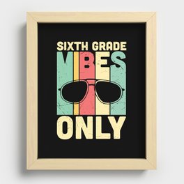 Sixth Grade Vibes Only Retro Sunglasses Recessed Framed Print