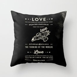 Love by Captain Malcolm Reynolds [Serenity] Throw Pillow