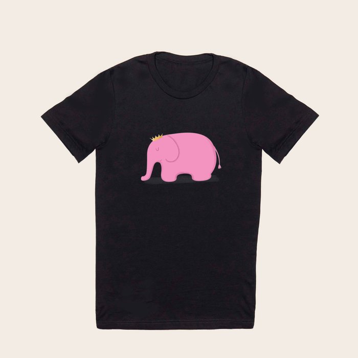 Queen Pink Elephant T Shirt by Cartoon Being Society6