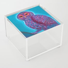 Purple Fantasy Owl Acrylic Box
