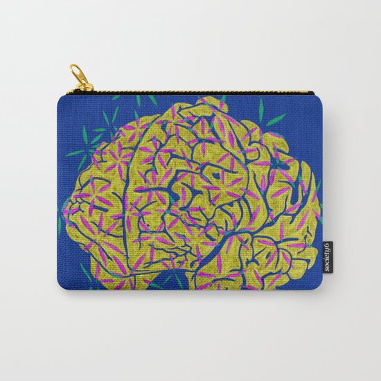 Floral Brain Carry-All Pouch