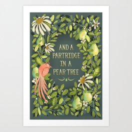Partridge in a Pear Tree Art Print