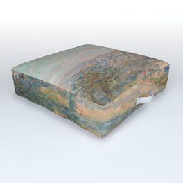Claude Monet - Road of La Roche-Guyon Outdoor Floor Cushion
