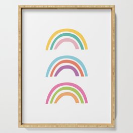 Pastel rainbows Serving Tray