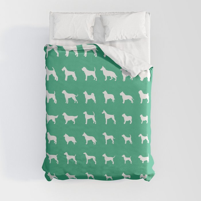 All Dogs (Mint) Duvet Cover