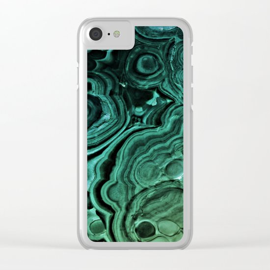 MALACHITE GREEN Clear iPhone Case