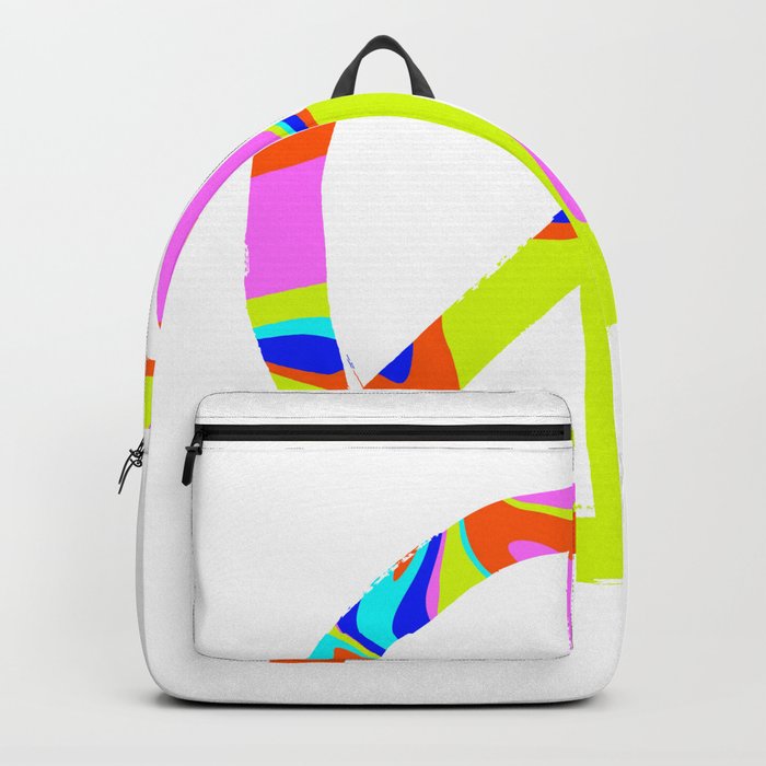 Psychedelic Funky Peace Symbol Backpack